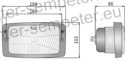ŽAROMET SPREDNJI OGLAT s pozicijo VGRADEN 102x183