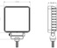 ŽAROMET LED 2925Lm DELOVNI KVADRATEN 111x109 x 35 10/30V 45W IP67