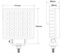 ŽAROMET LED 3800Lm DELOVNI KVADRATEN 111x111 12/24V 30W S STIKALOM