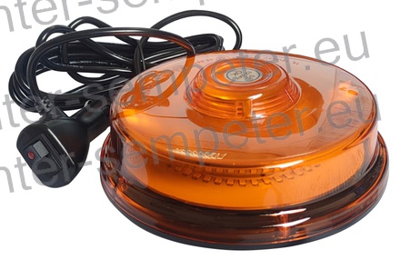 SVETILKA ROTACIJSKA LED magnetna fi=150mm h=70mm 12V - 24V, 8 načinov utripanja