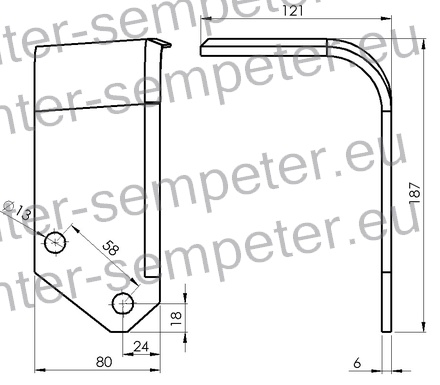 NOŽ FREZE levi IMT 619