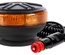 SVETILKA ROTACIJSKA LED magnetna MIDI fi=100mm h=66mm 12 - 24V, 3 načini utripanja - tipka za določanje vzorca utripanja na spodnji strani svetilke standard IP65