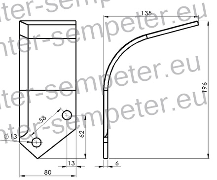 NOŽ FREZE DESNI IMT 619